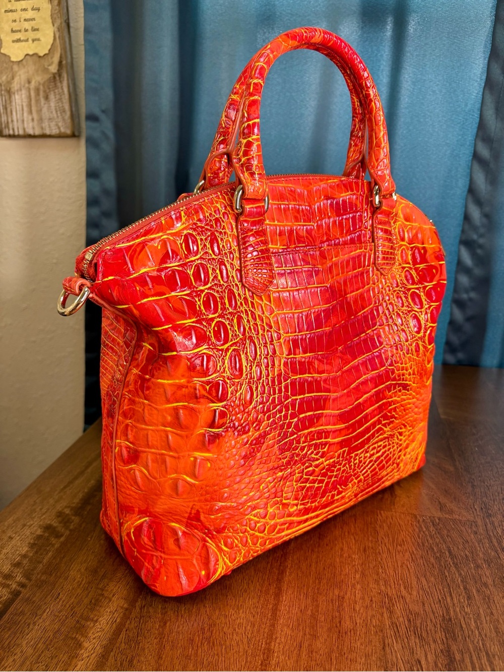 **SOLD**Brahmin EUC Lrg Duxbury - Spicy Orange - FRONT EYE - Like New - Picture 16 of 16